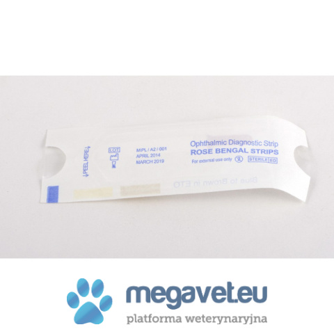 Test łzowy róż bengalski - paski 100 szt/op.   [GWV]