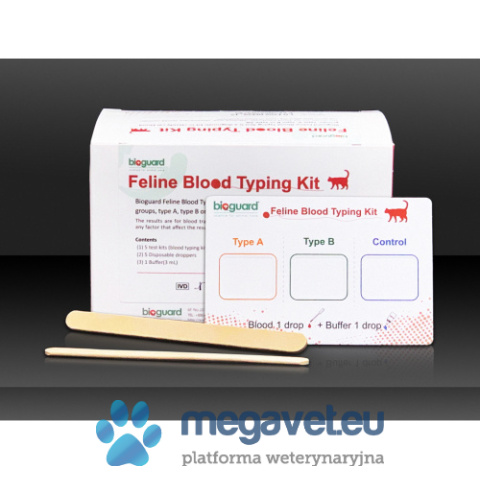 Diagnostic tests for blood group for cats 5 pieces per package [GWV]