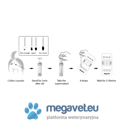 Test antygenowy CPV/CCV/Giardia (3DX) 10 sztuk w opakowaniu [GWV]