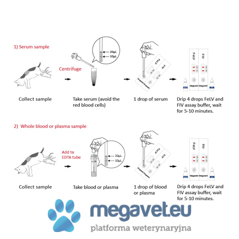 Test FeLV Ag/FIV Ab 10 sztuk w opakowaniu  [GWV]