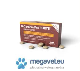 Carobin Pet Forte cane e gatto 30 tabletek (ILV)