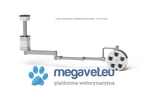 Single-arm veterinary (EUV) surgical lamp