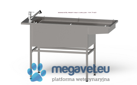 Weterynaryjne wanno-stoły proste (EUV)