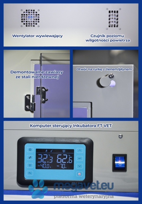 Post-operative incubators with oxygen therapy option