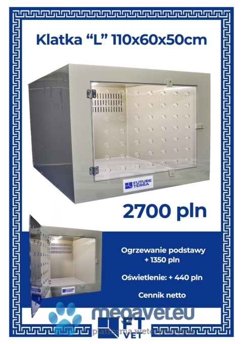 Specialist hospital cages with equipment