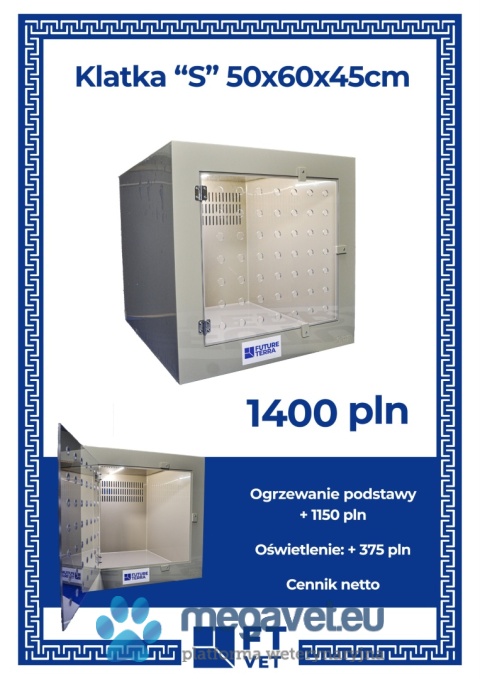 Specialist hospital cages with equipment