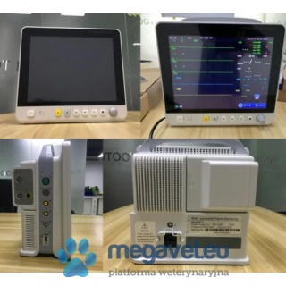 Kardiomonitor weterynaryjny IE-12V z Kapnografem, Ciśnieniomierz, EKG, Pulsoksymetr, Temperatura, [GWV]