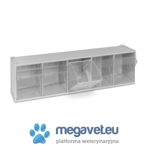 Dozownik na kaniule z 5 tacami dł. 60 cm (BSM)