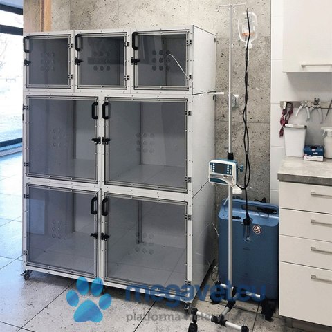 Duży zestaw z 7 klatek dla zwierząt (BSM)