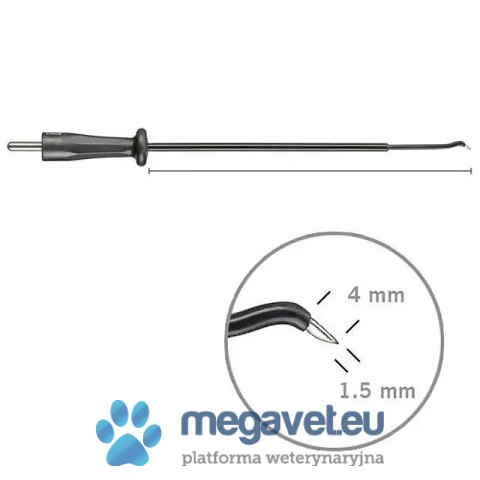 Elektroda nożowa, artroskopowa, zagięta 45°, 3 x 1,5 mm (TCM)