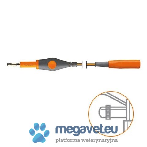 Kabel monopolarny, instrument 2 mm, do gniazda 4 mm, 4.5 m (TCM)