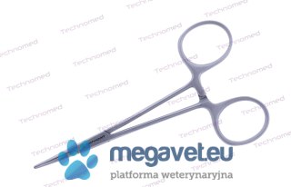 Kleszcze HALSTEAD MOSQUITO odgięte, 125mm, 1x2 ząb (TCM)