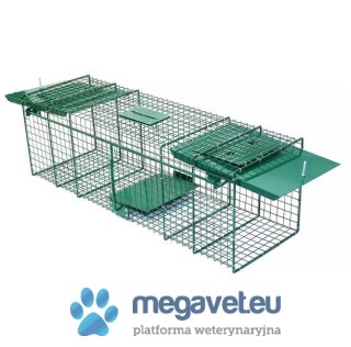 Pułapka na lisy, wydrę, tchórza, łaskę dwuwejściowa wzmocniona 100 cm (BSM)
