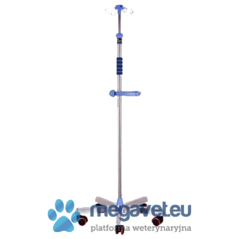 Stojak na kroplówki stalowy z regulowaną wysokością (BSM)