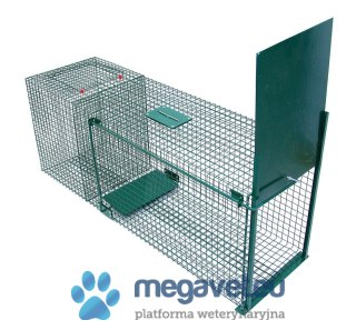 Uniwersalna pułapka na żywą przynętę, jednowejściowa, na lisy, kuny, łasice, 126cm (BSM)