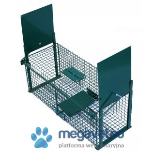 Uniwersalna żywołapka na tchórze, koty, szczury, łaski, dwuwejściowa, 61cm (BSM)