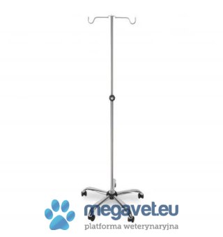 Wieszak na kroplówki SK-2 CHROM z dwoma uchwytami (BSM)