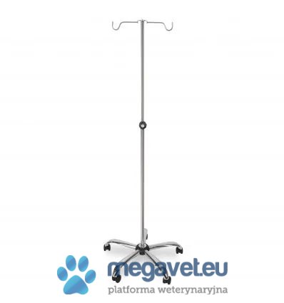 Wieszak na kroplówki SK-2 CHROM z dwoma uchwytami (BSM)