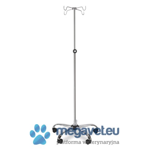 Wieszak na kroplówki SK-4 CHROM cztery uchwyty (BSM)