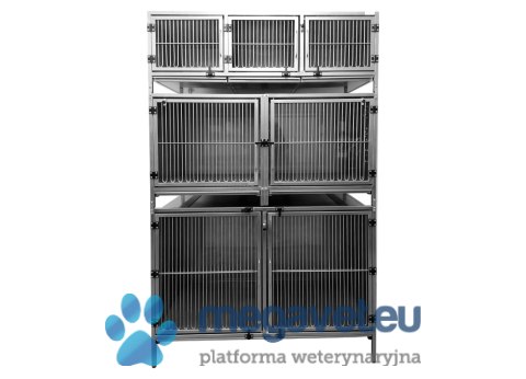 Zestaw klatek trzy poziomy z kuwetami (BSM)