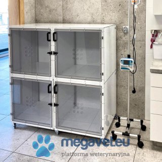 Zestaw z 4 dużych klatek dla zwierząt (BSM)