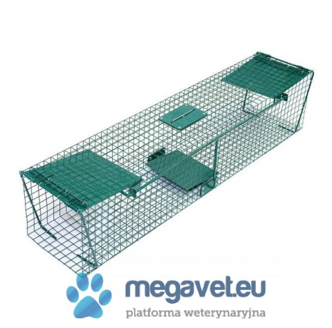 Żywołapka dwuwejściowa, skuteczna na kuny, wydry, łaski, szczury 125 cm (BSM)