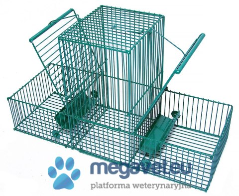 Żywołapka na małe ptaki, szpaki, sroki, 3 sekcyjna, na żywą przynętę (BSM)