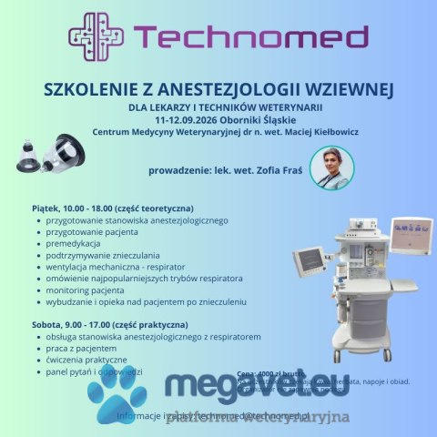 Anestezjologia wziewna + respirator - szkolenie (TCM)