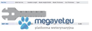 Ostrze do piły oscylacyjnej De Soutter S87-103 (TCM)
