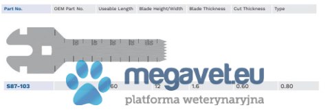Ostrze do piły oscylacyjnej De Soutter S87-103 (TCM)