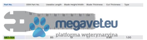 Ostrze do piły oscylacyjnej De Soutter S87-104 (TCM)