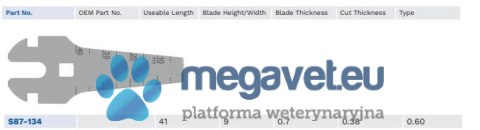 Ostrze do piły oscylacyjnej De Soutter S87-134 (TCM)