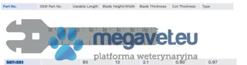 Ostrze do piły oscylacyjnej De Soutter S87-551 (TCM)