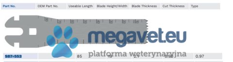 Ostrze do piły oscylacyjnej De Soutter S87-553 (TCM)