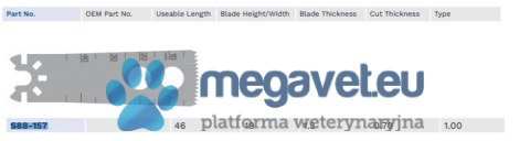 Ostrze do piły oscylacyjnej De Soutter S88-157 (TCM)