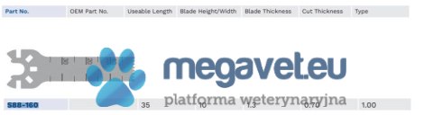 Ostrze do piły oscylacyjnej De Soutter S88-160 (TCM)