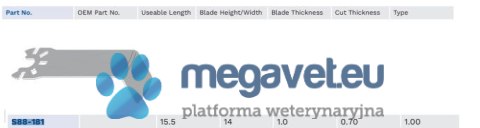 Ostrze do piły oscylacyjnej De Soutter S88-181 (TCM)