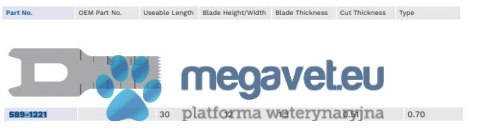 Ostrze do piły oscylacyjnej De Soutter S89-1221 (TCM)