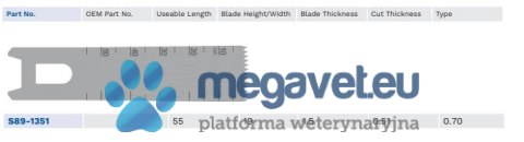 Ostrze do piły oscylacyjnej De Soutter S89-1351 (TCM)