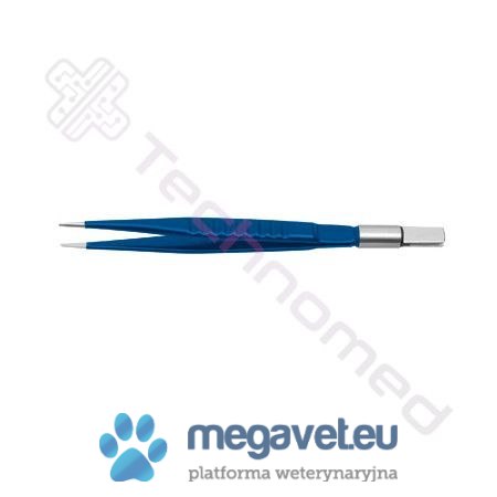 Pinceta bipolarna Classic, prosta, końcówki 2 mm, tępe, dł. 145 mm (TCM)