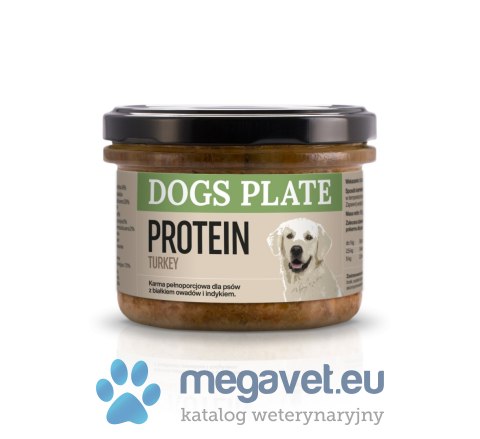 Dogs Plate Protein z miÄ™sem z indyka 180g (DGP)