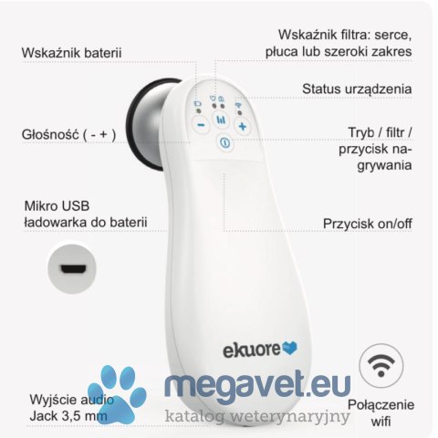 Stetoskop elektroniczny eKuore Pro bezprzewodowy (MDA)