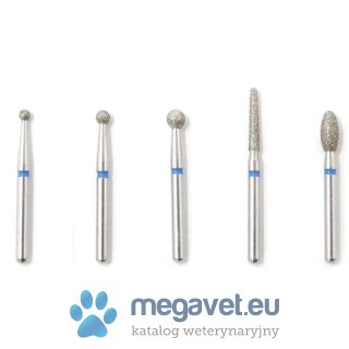 Wiertło dentystyczne - Assorted Diamond Set - 19mm FG (długość standardowa) - 5 sztuk (FDT)
