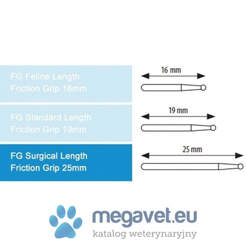 Wiertło dentystyczne - Xcut Fissure Taper 701L - 25mm FG (długość chirurgiczna) - 5 sztuk (FDT)
