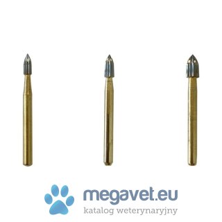 Wiertło dentystyczne - zestaw płomieni do dziąseł - 19 mm FG - 3 szt. (FDT)