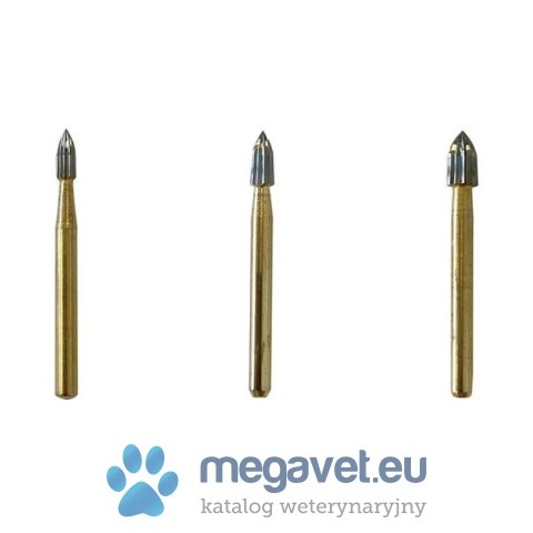 Wiertło dentystyczne - zestaw płomieni do dziąseł - 19 mm FG - 3 szt. (FDT)